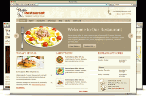 restaurant website wordpress template